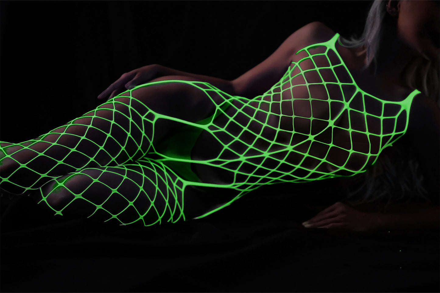 Luminous Erotic Fishnet Bodystocking