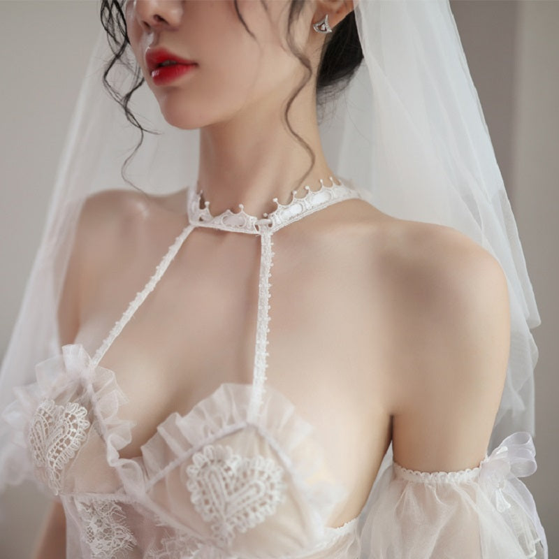 Bridal Veil Puffy Princess Dress