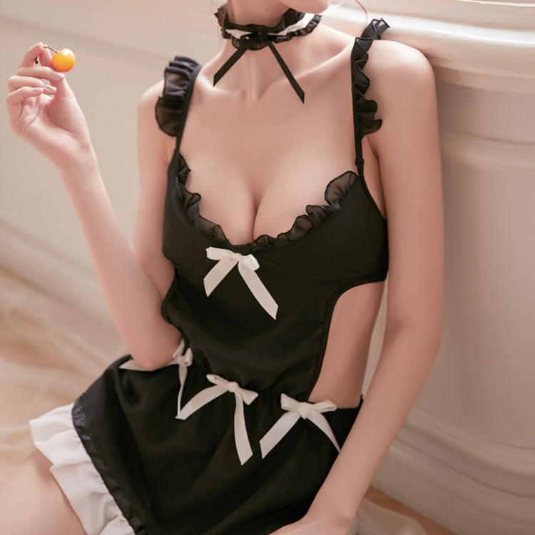 Cute Sexy Maid Bow Set