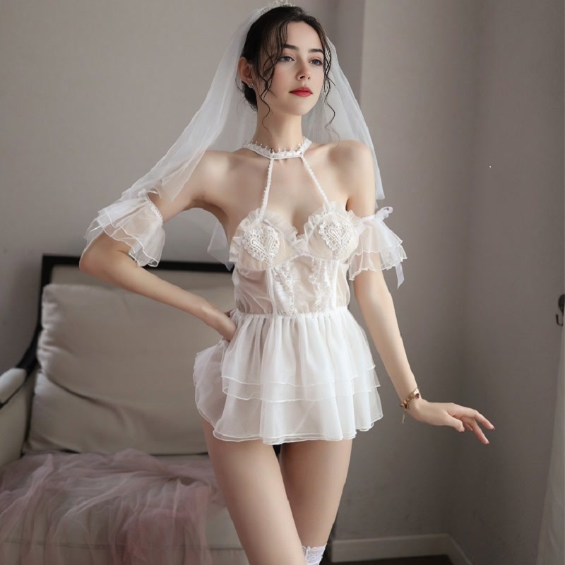 Bridal Veil Puffy Princess Dress