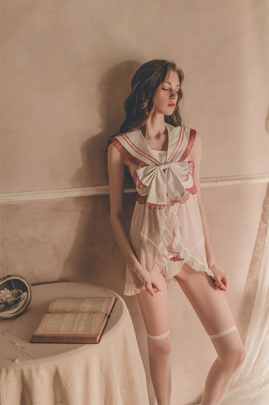 Sexy Anime Bow Sailor School Costume