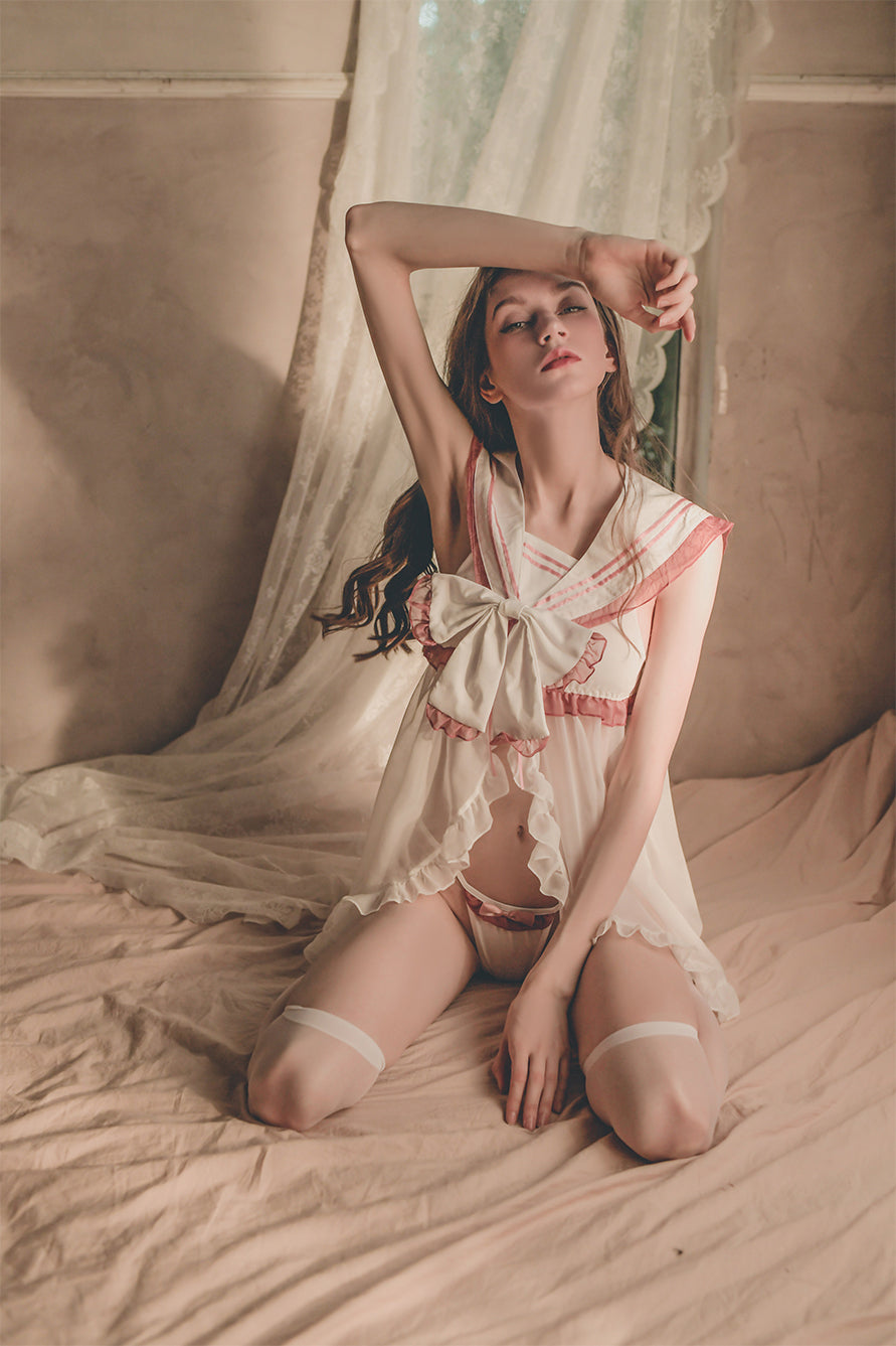 Sexy Anime Bow Sailor School Costume